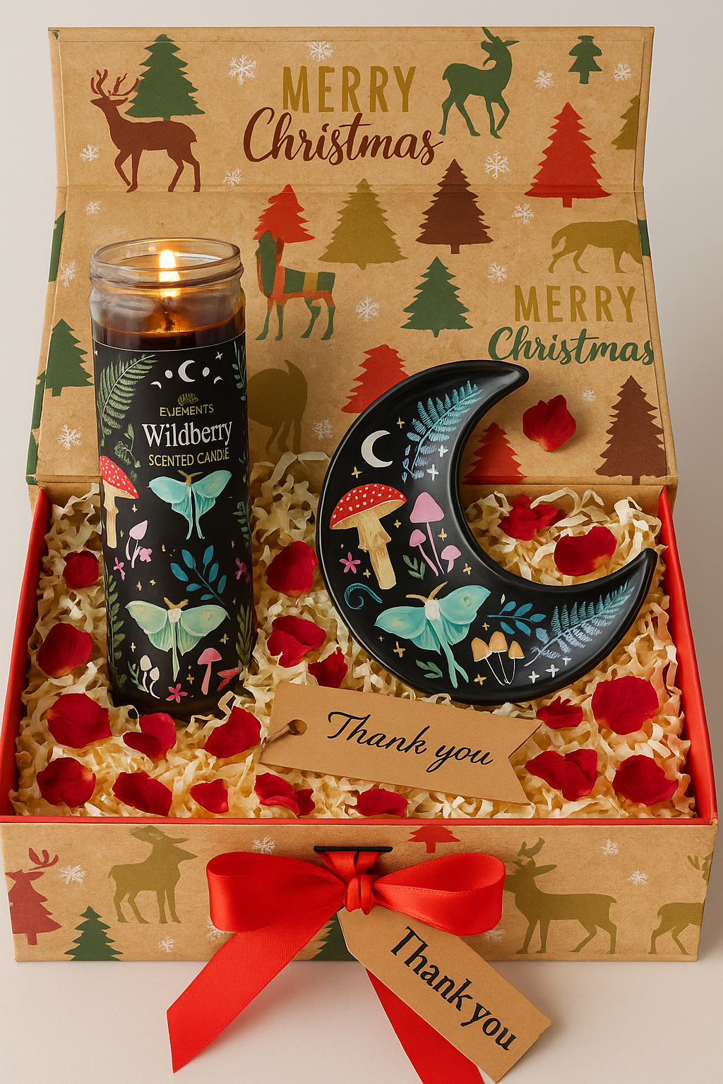 Christmas Moon & Candle Gift Box
