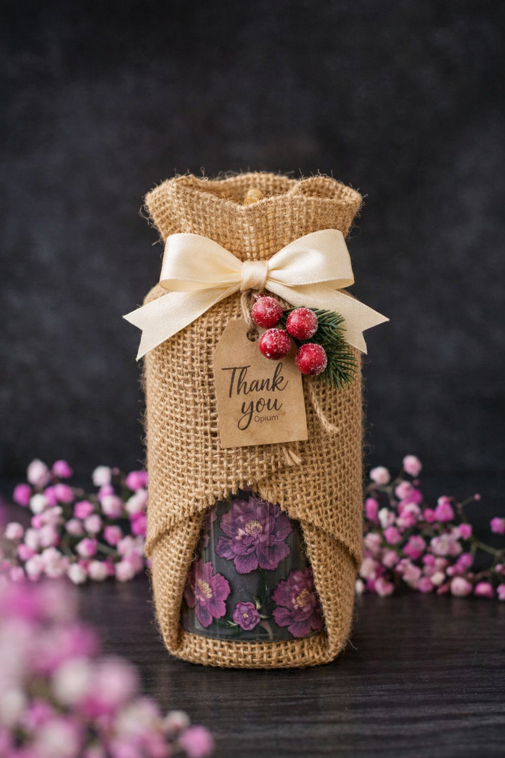 Dark Romance Wrapped Candle Gift