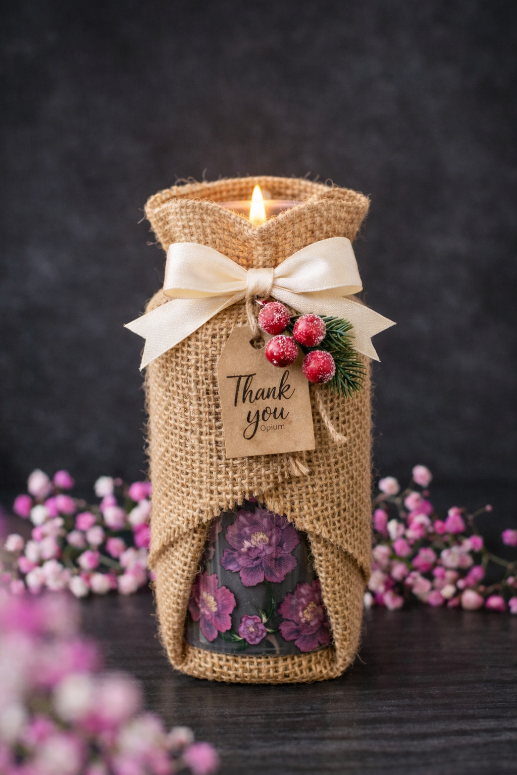 Dark Romance Wrapped Candle Gift