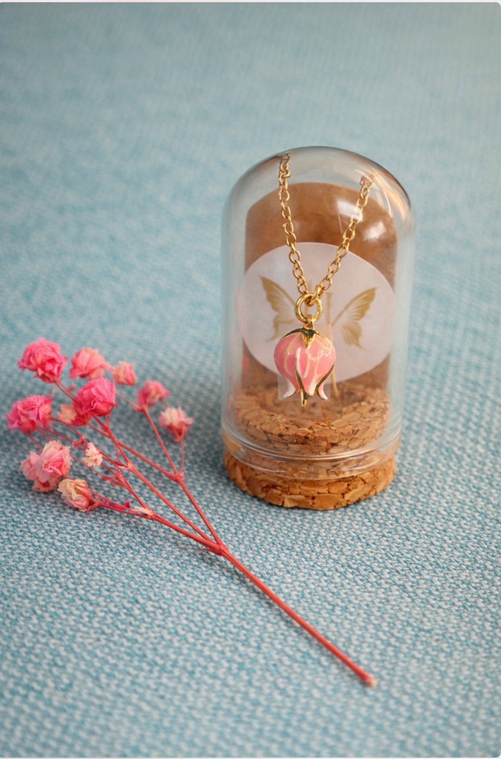 Pink Blossom Jewellery & Angel Gift Set