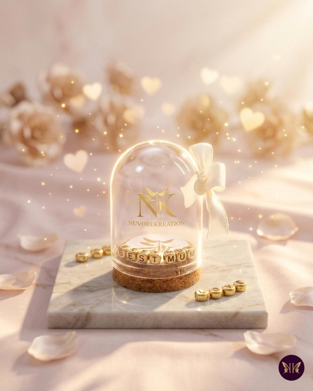 Personalised Love Message Glass Dome