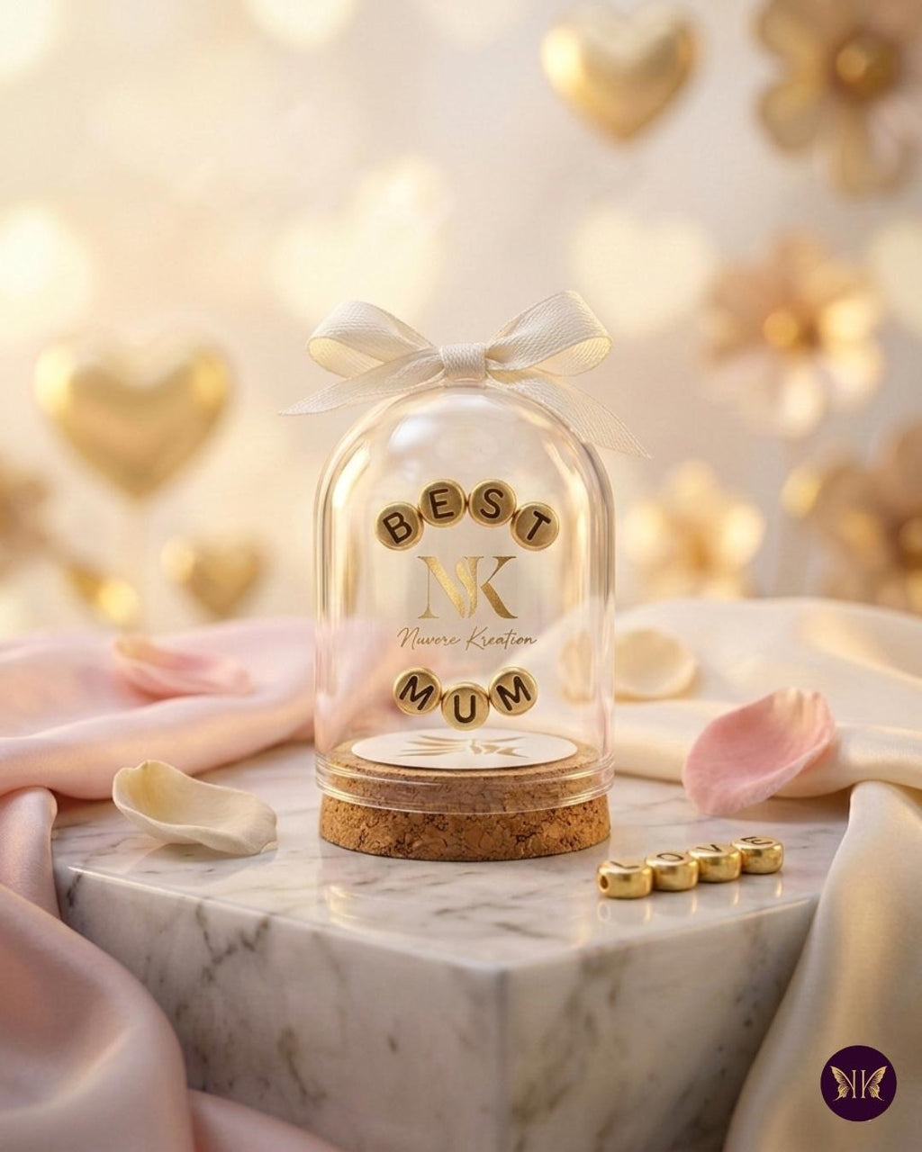 Personalised Love Message Glass Dome